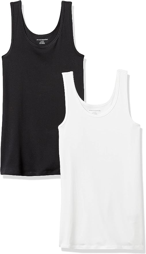 Elevate Your Wardrobe Basics with Women’s 2-Pack Slim-Fit Tank: Versatile Style and Unmatched Comfort!